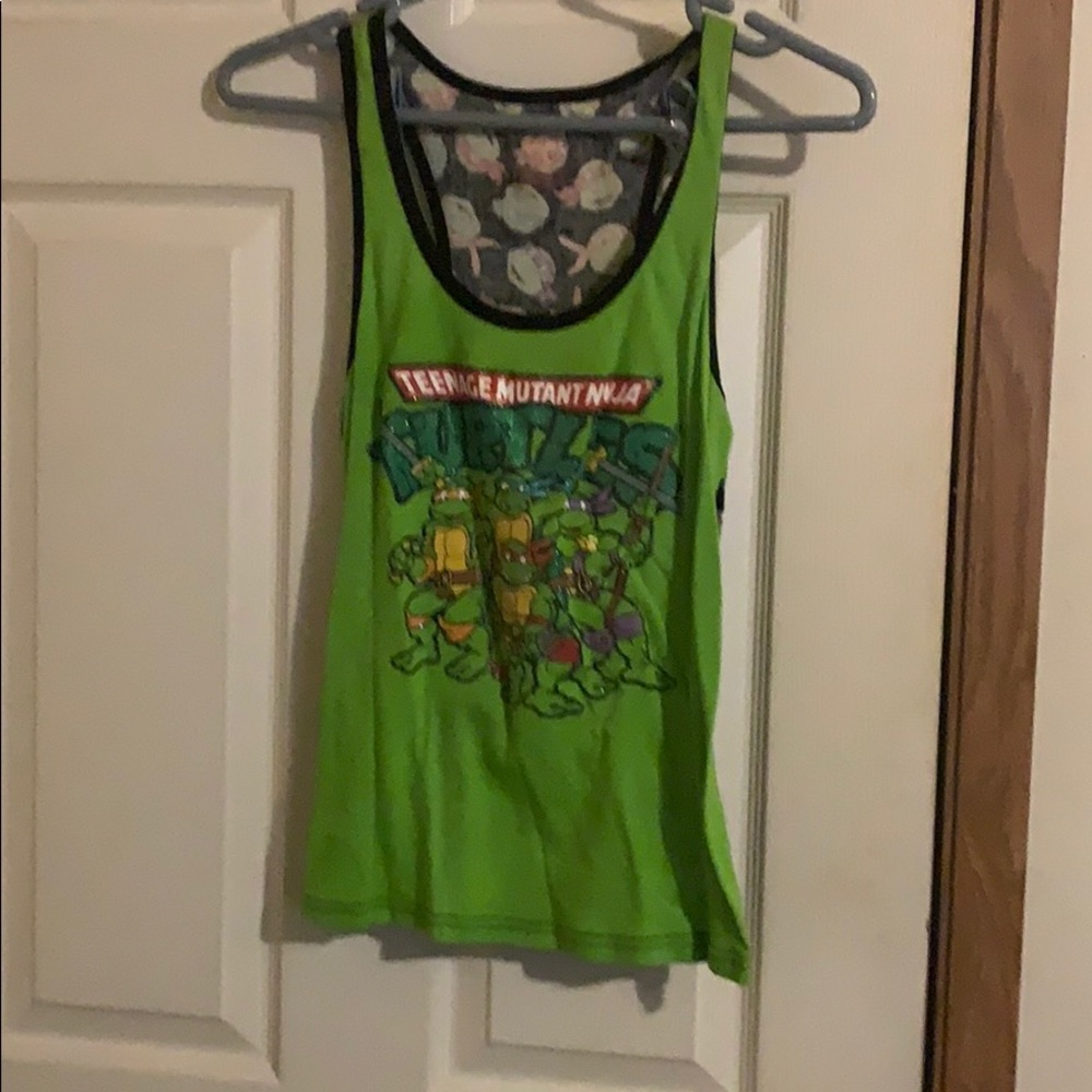 Juniors large ninja turtles tank top